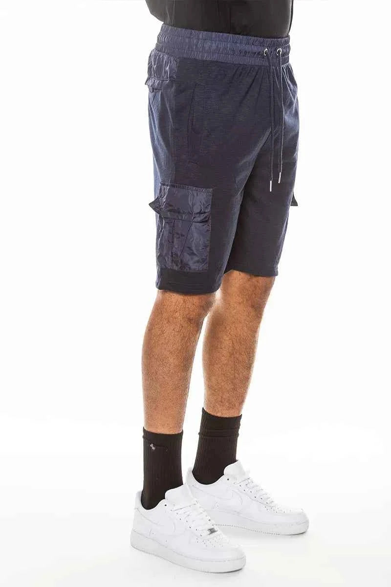 WEIV Men's Full Size Heathered Light Weight Slub Shorts Plus Size