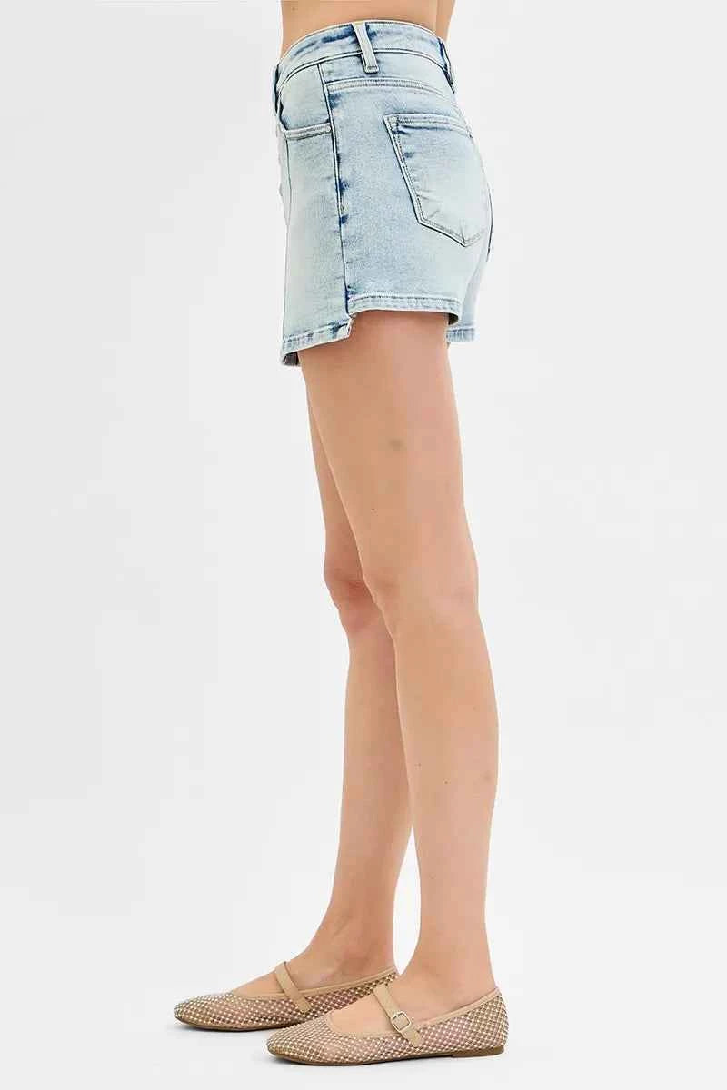 RISEN Full Size High Rise Button Down Skorts Plus Size