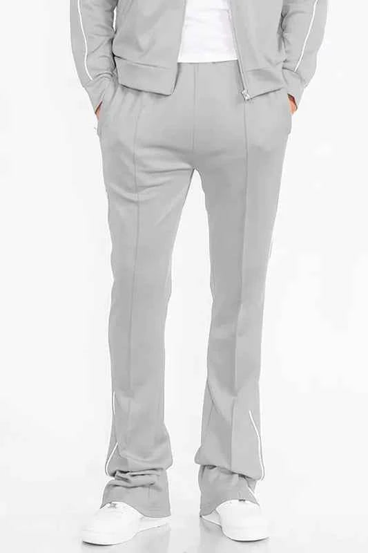 WEIV Men's Side Pipe Stacked Flare Pants