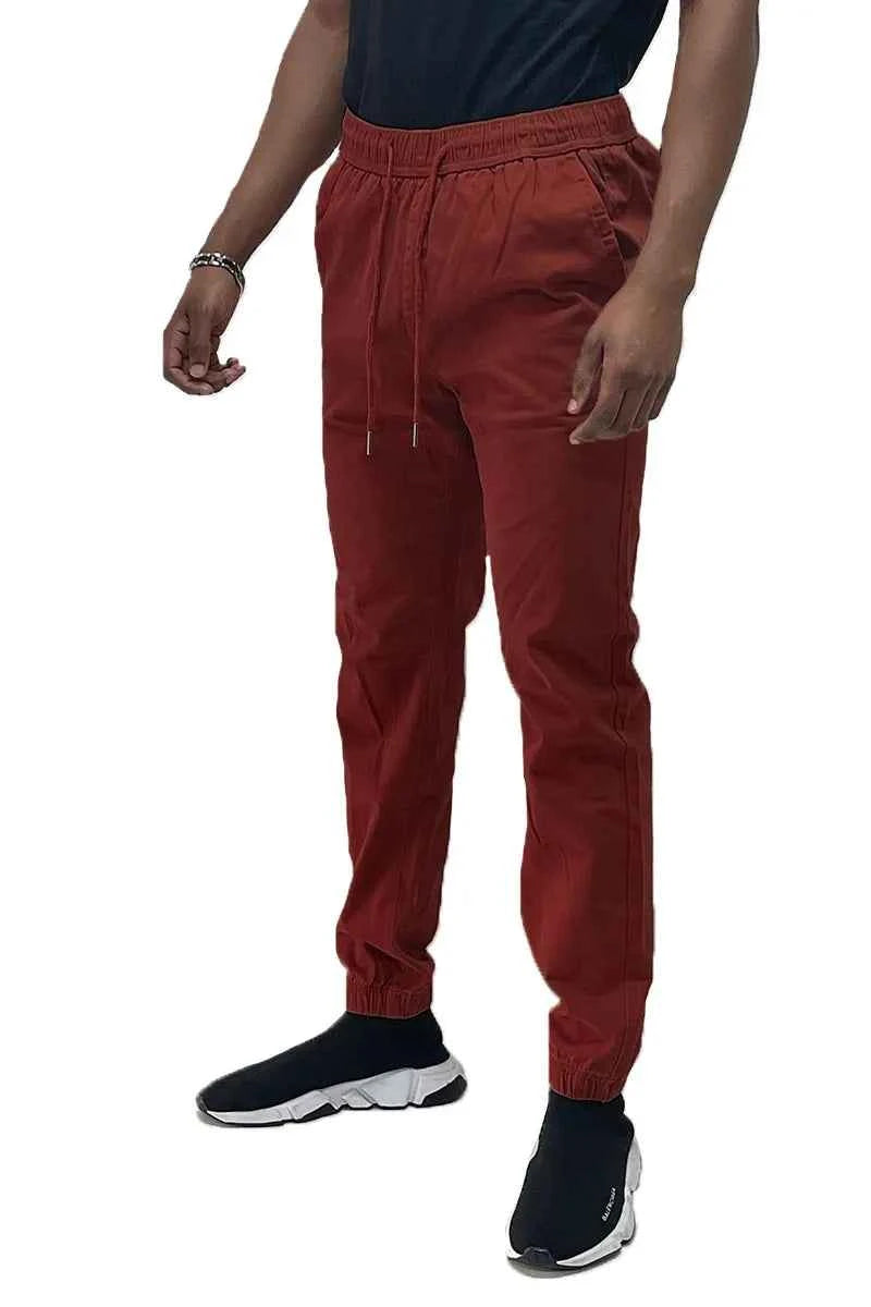 WEIV Men's Full Size Drawstring Stretch Cargo Joggers Plus Size
