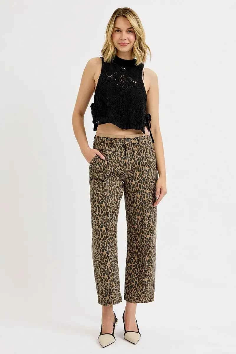 RISEN Full Size Mid Rise Crop Relaxed Jeans Plus Size
