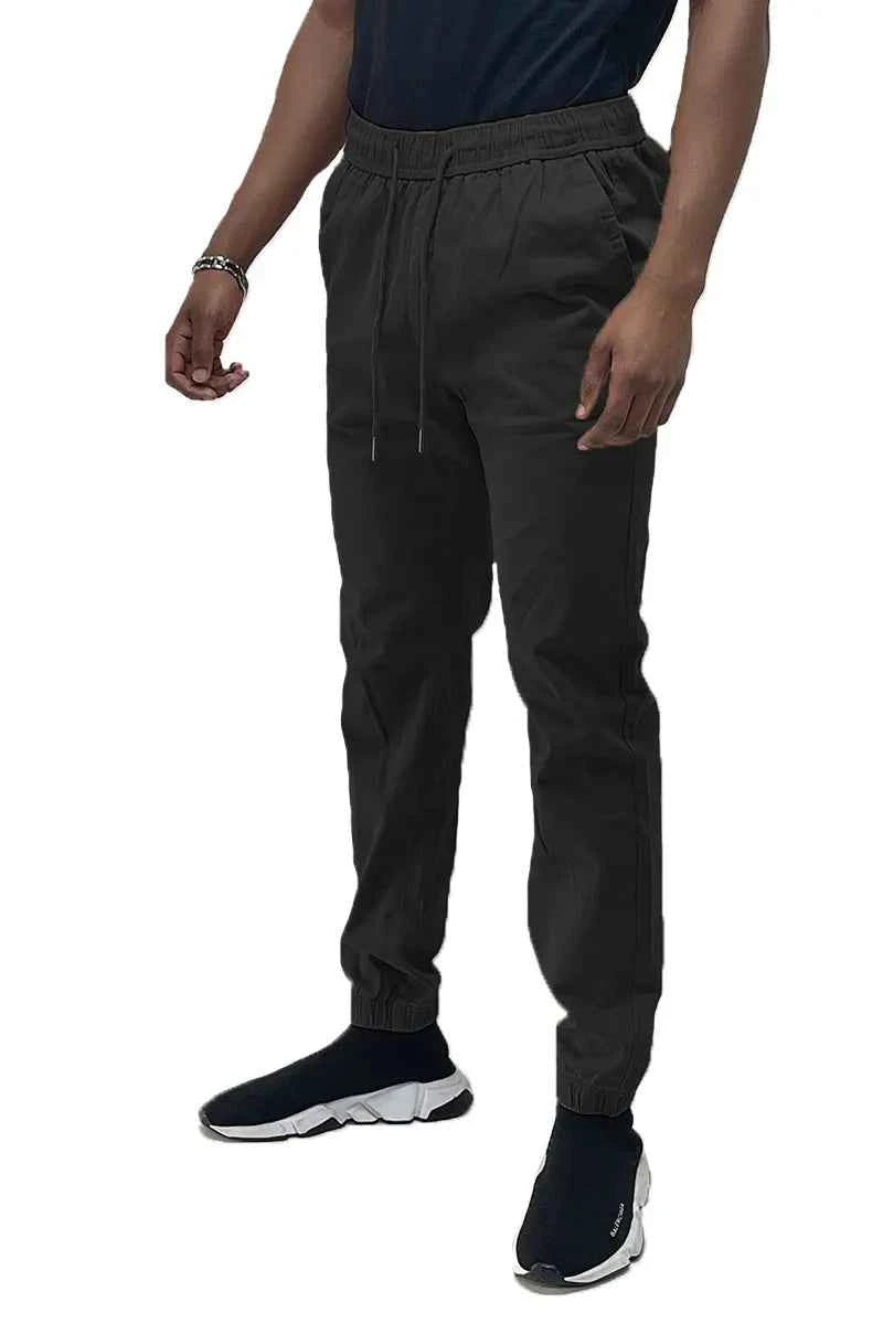 WEIV Men's Full Size Drawstring Stretch Cargo Joggers Plus Size