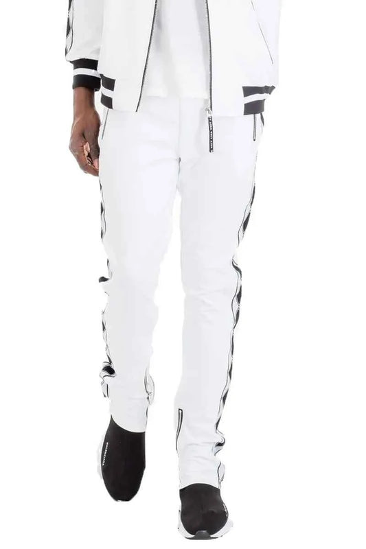WEIV Men's Diamond Tape Track Pants