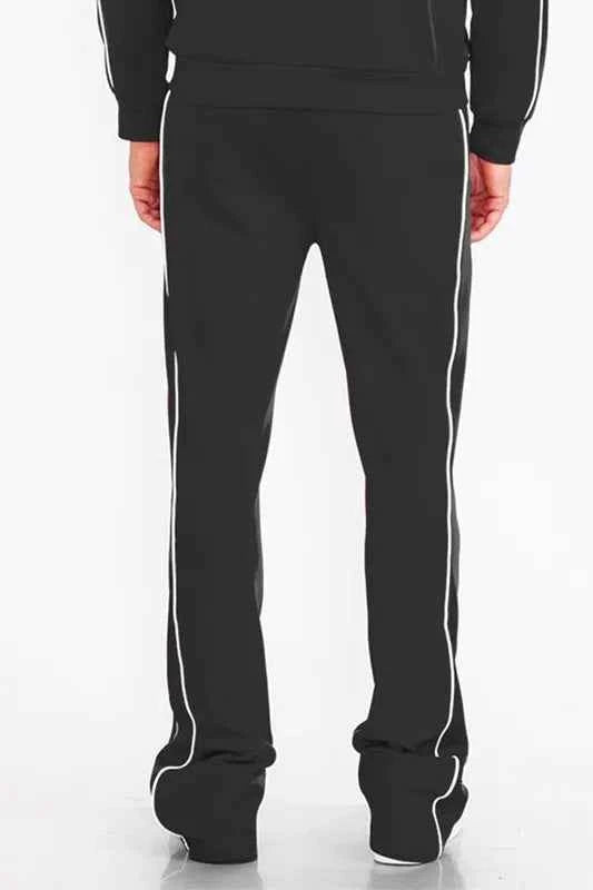 WEIV Men's Side Pipe Stacked Flare Pants