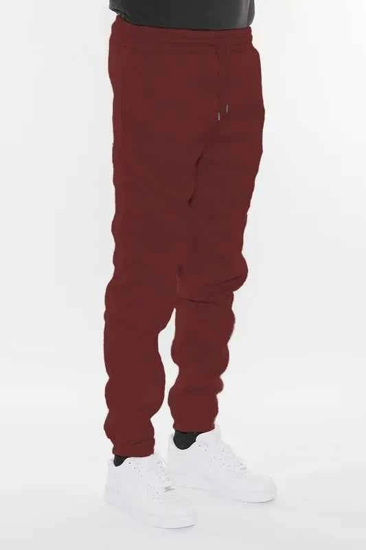 WEIV Men's Full Size Solid Sweat Pant Joggers Plus Size
