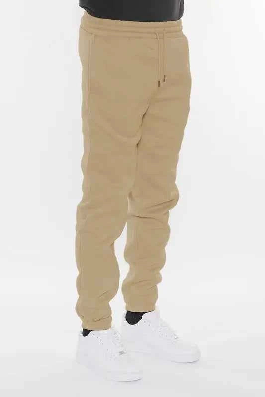 WEIV Men's Full Size Solid Sweat Pant Joggers Plus Size
