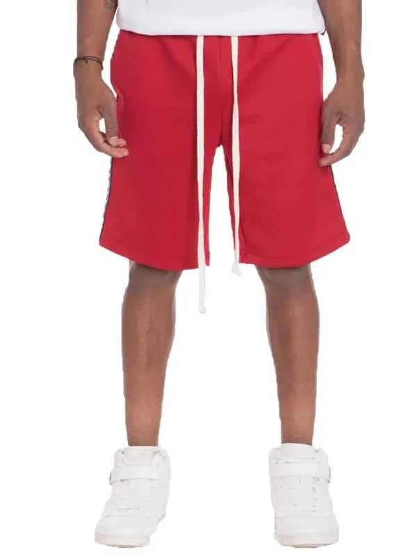 WEIV Men's Checkered Stripe Side Drawstring Shorts