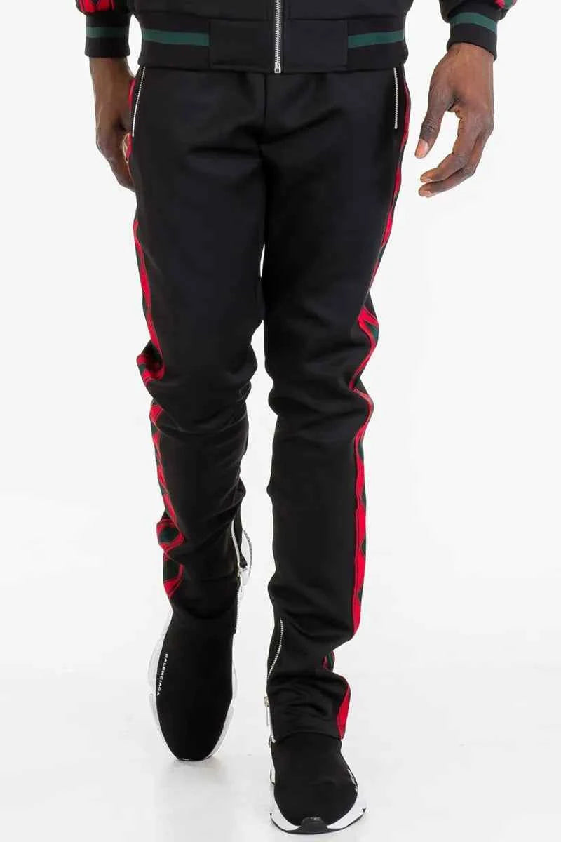 WEIV Men's Diamond Tape Track Pants