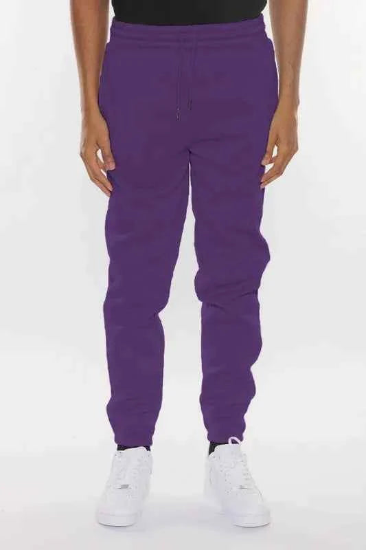 WEIV Men's Full Size Solid Sweat Pant Joggers Plus Size