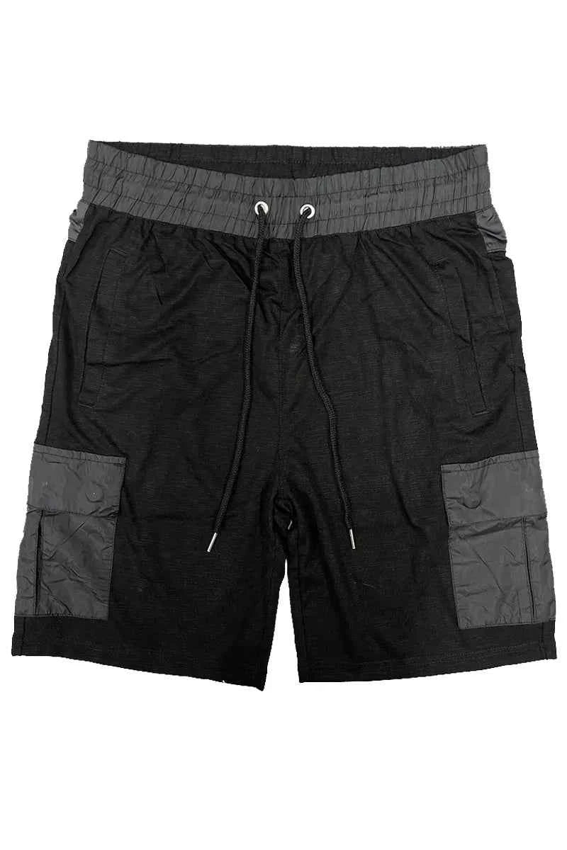 WEIV Men's Full Size Heathered Light Weight Slub Shorts Plus Size