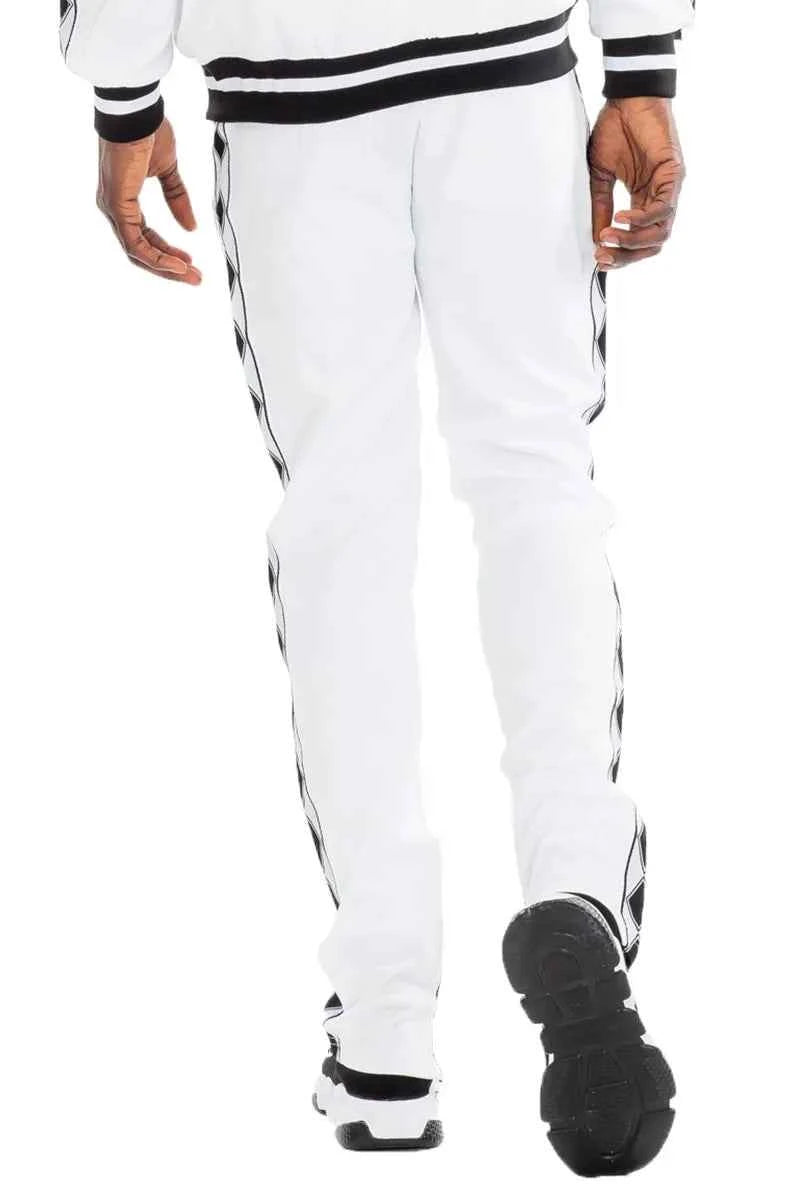WEIV Men's Diamond Tape Track Pants