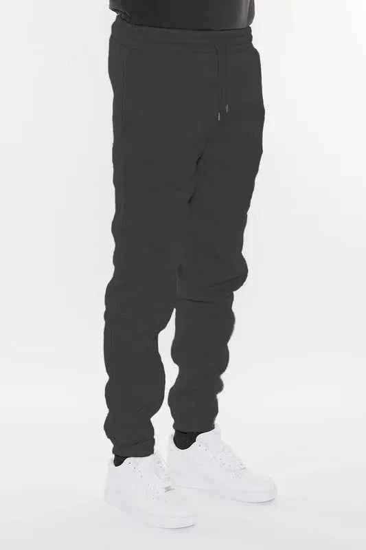 WEIV Men's Full Size Solid Sweat Pant Joggers Plus Size