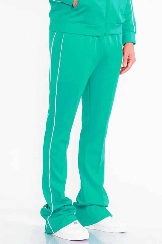 WEIV Men's Side Pipe Stacked Flare Pants