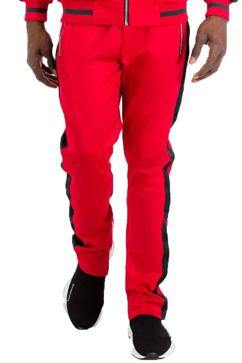 WEIV Men's Diamond Tape Track Pants