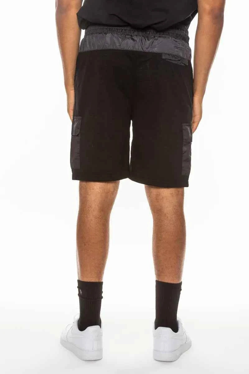 WEIV Men's Full Size Heathered Light Weight Slub Shorts Plus Size