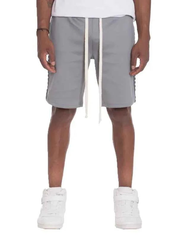 WEIV Men's Checkered Stripe Side Drawstring Shorts