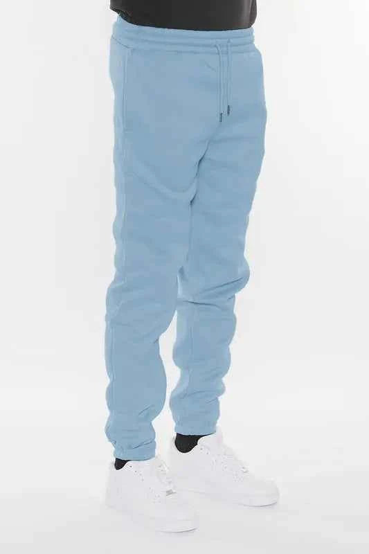 WEIV Men's Full Size Solid Sweat Pant Joggers Plus Size