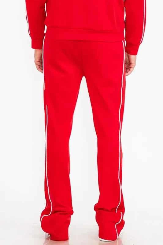 WEIV Men's Side Pipe Stacked Flare Pants
