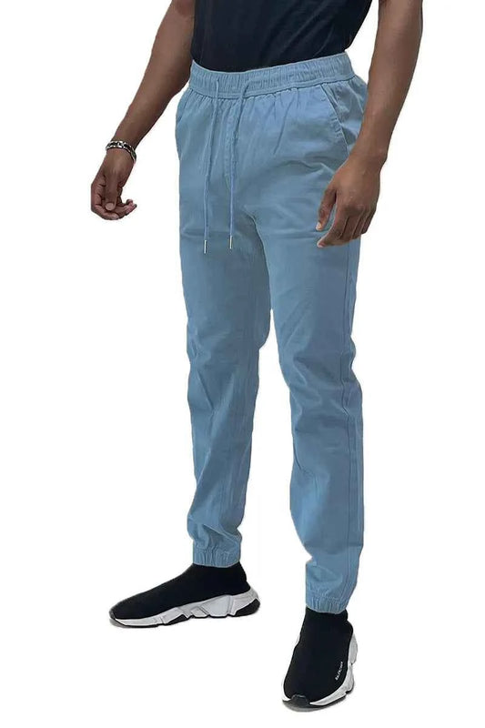 WEIV Men's Full Size Drawstring Stretch Cargo Joggers Plus Size