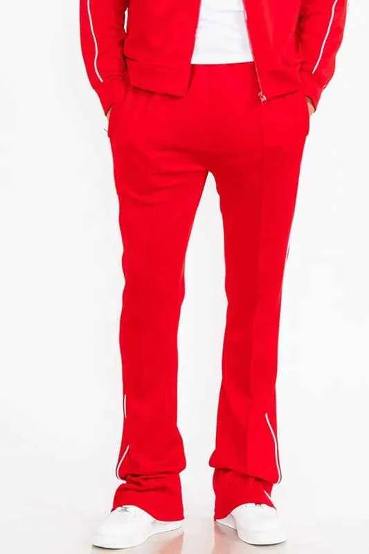 WEIV Men's Side Pipe Stacked Flare Pants