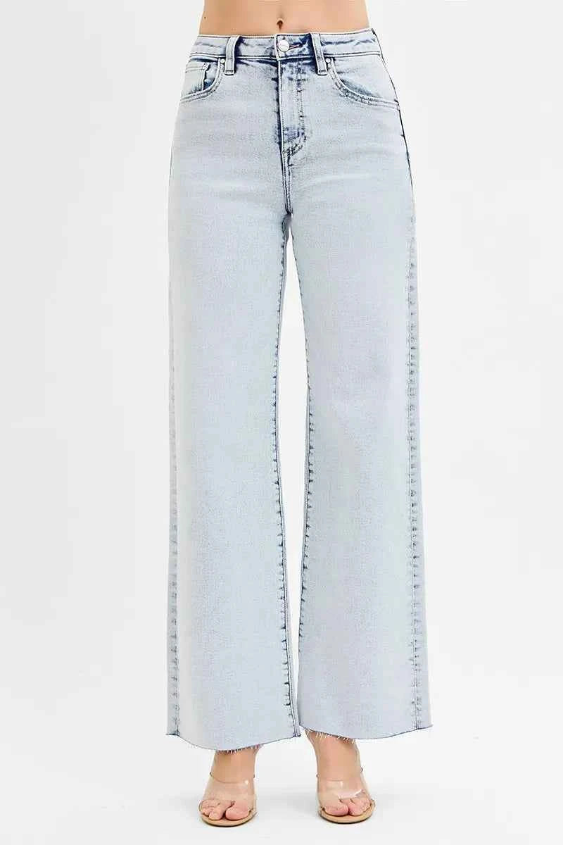 RISEN Full Size High Rise Wide Leg Jeans Plus Size