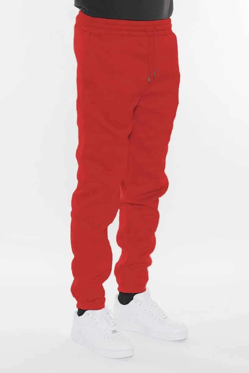 WEIV Men's Full Size Solid Sweat Pant Joggers Plus Size