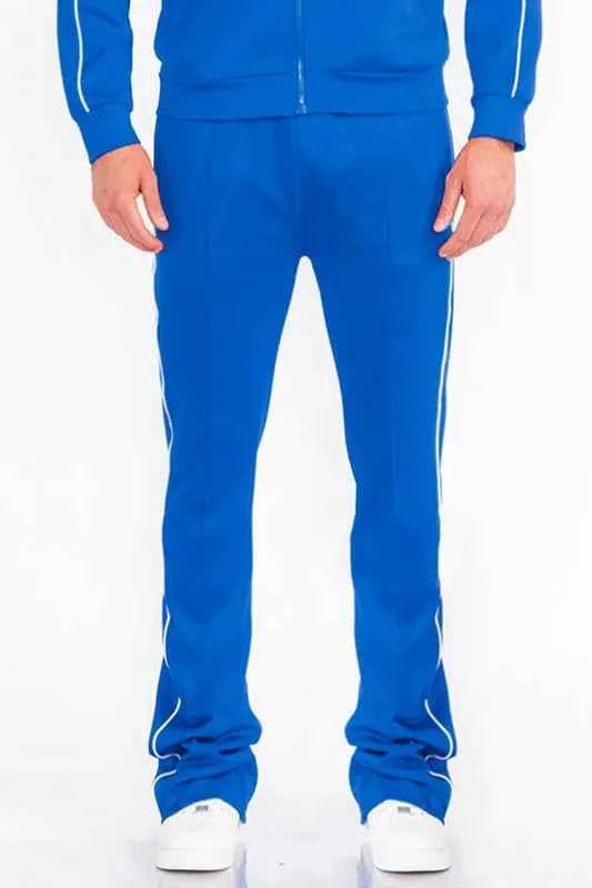 WEIV Men's Side Pipe Stacked Flare Pants