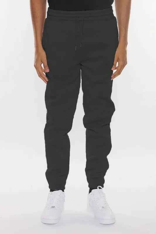 WEIV Men's Full Size Solid Sweat Pant Joggers Plus Size