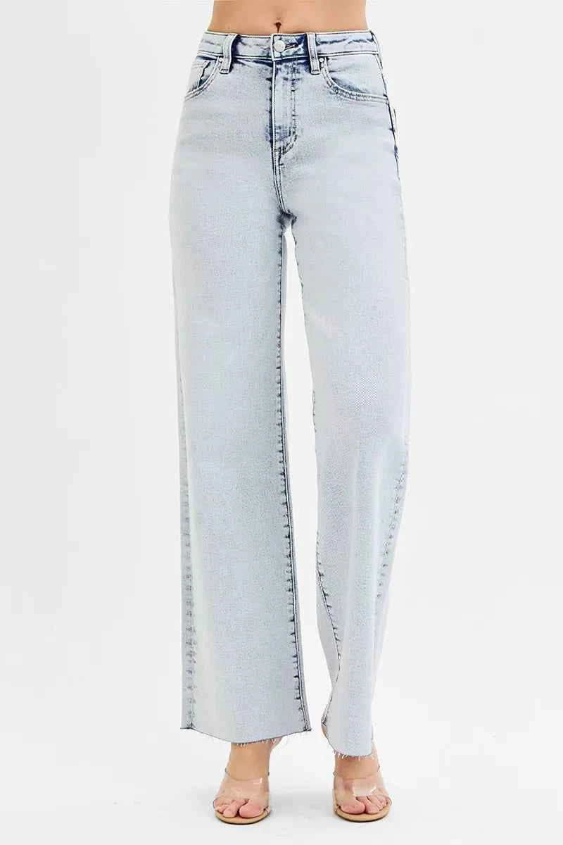 RISEN Full Size High Rise Wide Leg Jeans Plus Size