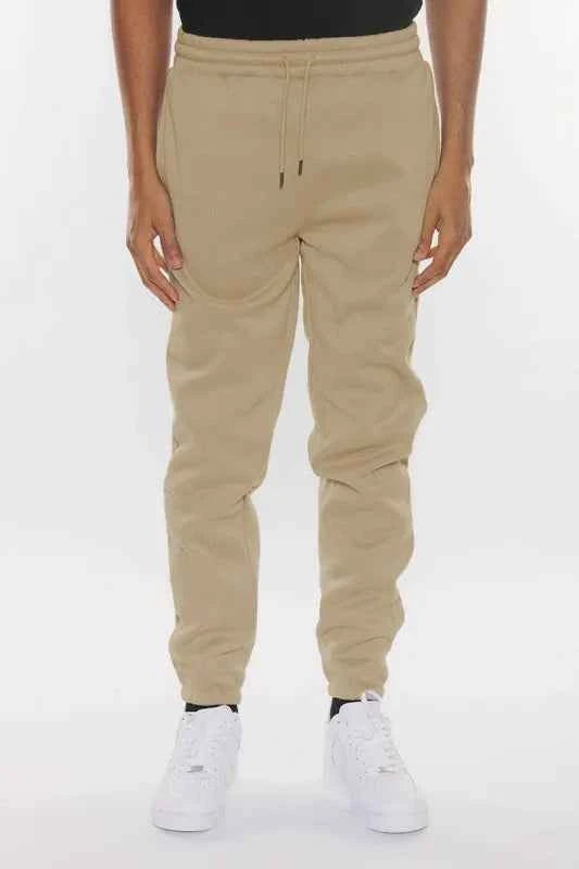 WEIV Men's Full Size Solid Sweat Pant Joggers Plus Size