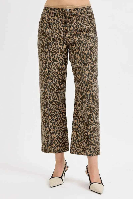 RISEN Full Size Mid Rise Crop Relaxed Jeans Plus Size