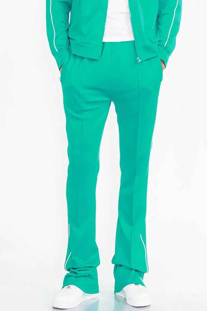 WEIV Men's Side Pipe Stacked Flare Pants
