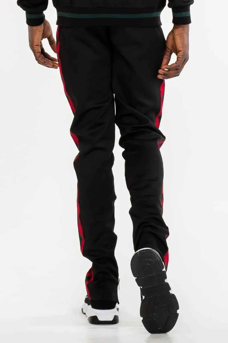 WEIV Men's Diamond Tape Track Pants