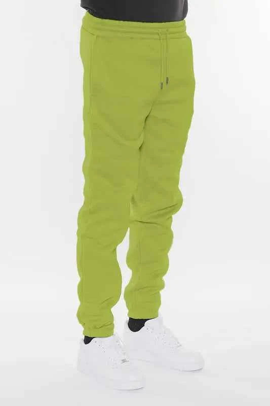 WEIV Men's Full Size Solid Sweat Pant Joggers Plus Size