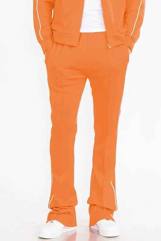 WEIV Men's Side Pipe Stacked Flare Pants