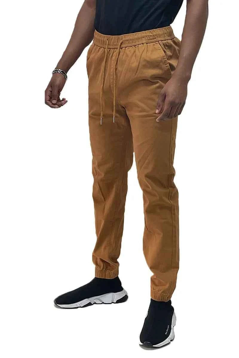 WEIV Men's Full Size Drawstring Stretch Cargo Joggers Plus Size