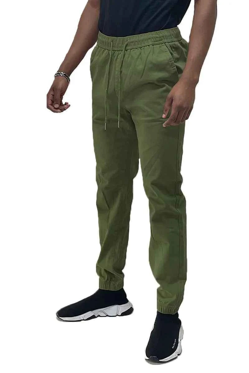 WEIV Men's Full Size Drawstring Stretch Cargo Joggers Plus Size