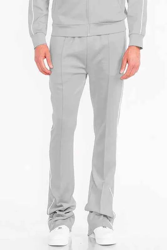WEIV Men's Side Pipe Stacked Flare Pants