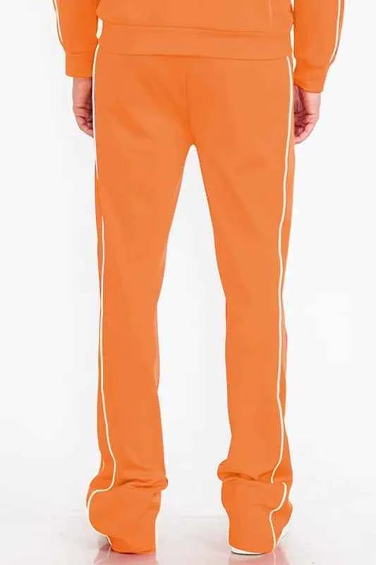 WEIV Men's Side Pipe Stacked Flare Pants